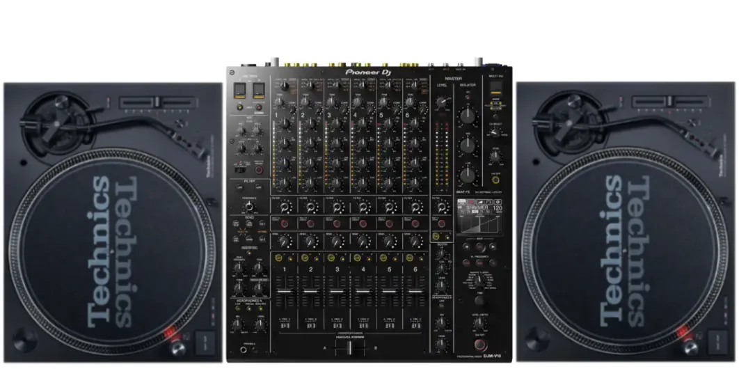 DJ Set Technics 1210 MK7 and DJM v10