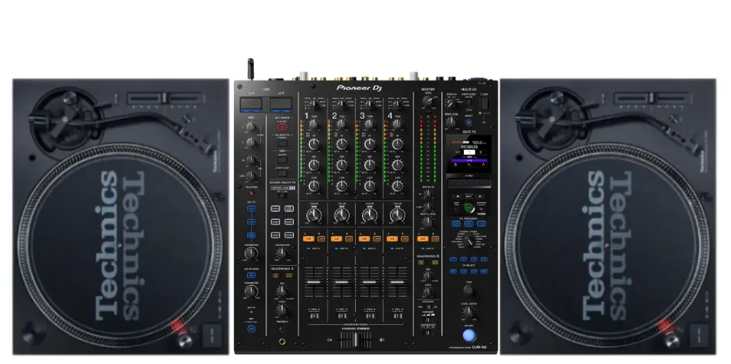 DJ Set Technics 1210 MK7 and DJM A9